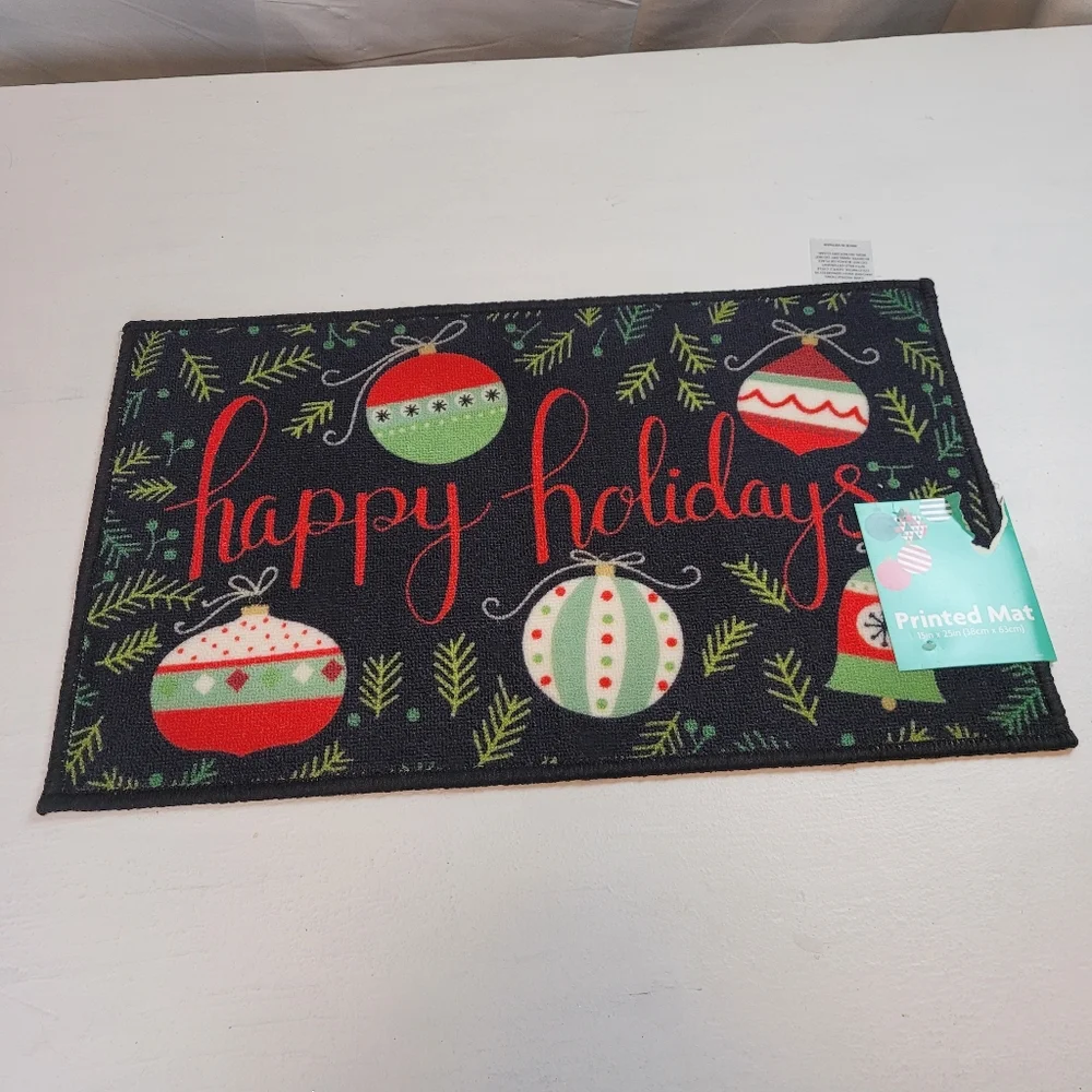 Festive Holiday Door Mat